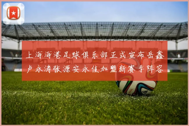 上海海港足球俱乐部正式宣布岳鑫卢永涛张源安永佳加盟新赛季阵容更新